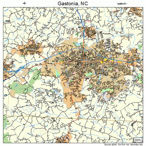 Gastonia North Carolina Street Map 3725580