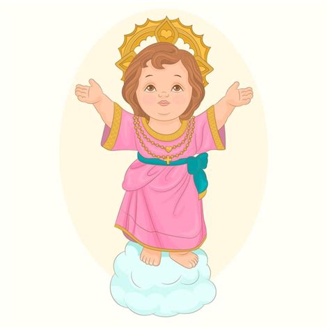 Imagen del Divino Niño Jesús de la religión católica | Vector Premium