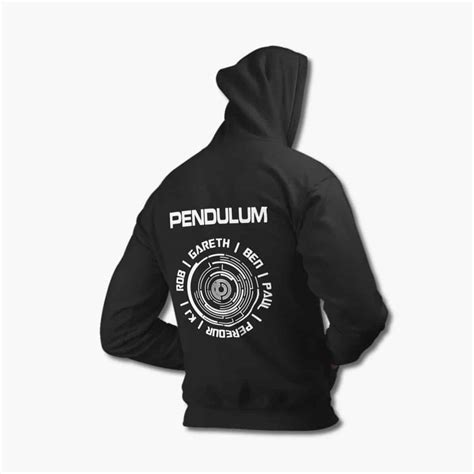 Pendulum Band Zip Hoodie, Pendulum Logo Black Zipper Hoodie, Electronic ...