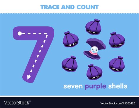 Education game for children fun counting seven Vector Image