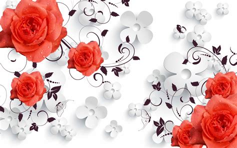 3d Flowers Backdrop, Shading, Flower, Pattern Background Image for Free ...