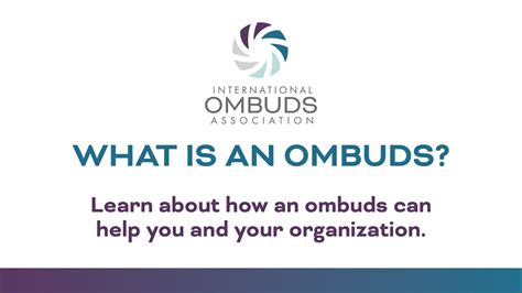 What Is an Ombuds? - YouTube