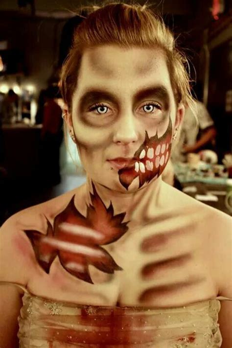 Zombie special fx makeup using airbrush makeup and Kryolan aqua colors ...