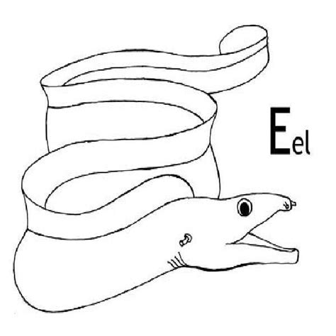 E Is For Eel Coloring Page : Color Luna | Coloring pages, Alice in ...