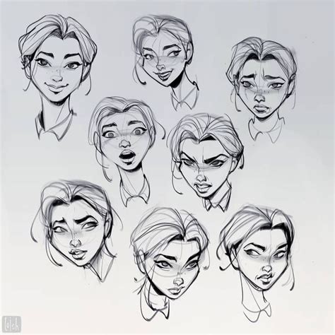 Moods! So many moods. These sketches were made as part of a series of ...