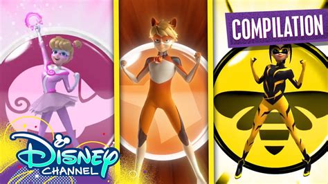 Miraculous Hero Transformations! | Miraculous Ladybug | @disneychannel ...