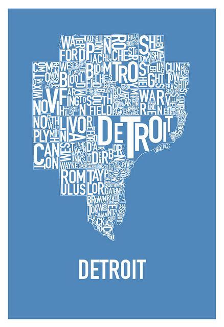 Final completed Detroit Poster | Detroit, Detroit map, Detroit history