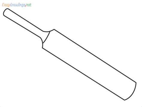 How To Draw A Cricket Bat Step by Step - [5 Easy Phase]