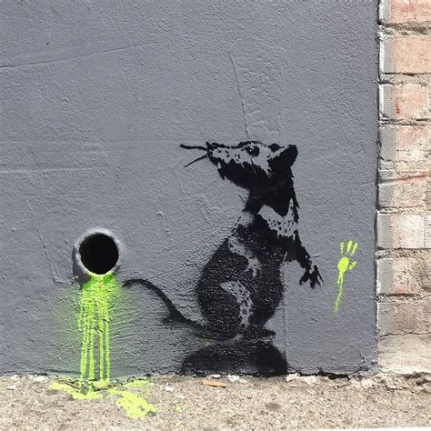 Banksy Toxic Rat, Graffiti Street Art – Print on Metal