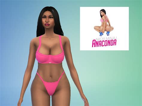 My Sims 4 Blog: Nick Minaj Anaconda Outfit by Simsfashion01