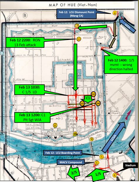 BATTLEFIELD STUDY MAPS: C/1/5 in Hue, February 1968 — Lt Nick Warr ...