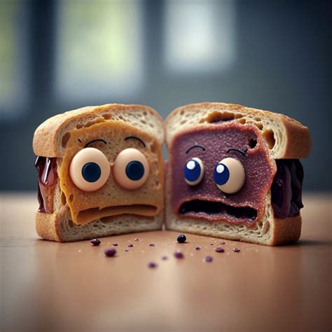 Peanut Butter and Jelly Sandwich Wall Art - Etsy