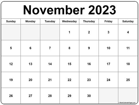 November 2023 calendar | free printable calendars