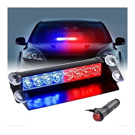 8 LED Red And Blue Police Flash Light For Dashboard In Pakistan | CHOOZ.PK