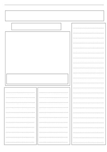 A blank newspaper template | Teaching Resources