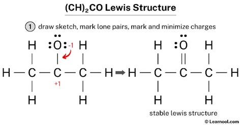 Acetone Lewis structure - Learnool