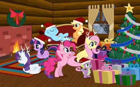 The Mane 6 Celebrating Christmas - My Little Pony Friendship is Magic ...