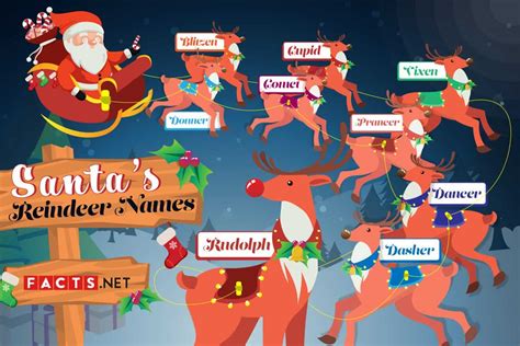 List of Santa's Reindeer Names in Order - Facts.net