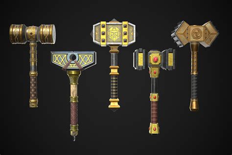 Fantasy Hammer Collection | 3D Weapons | Unity Asset Store