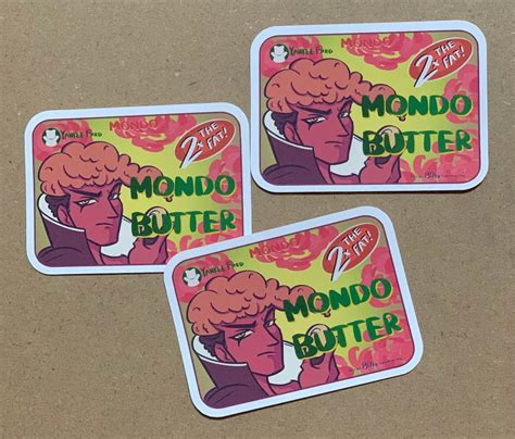 Mondo Butter Stickers - Etsy