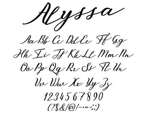 Alyssa Font SVG Handwritten Font SVG Cursive Font SVG - Etsy ...