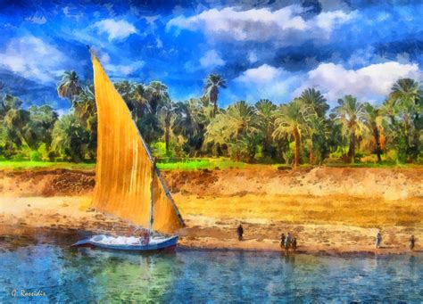 River Nile Painting by George Rossidis - Pixels