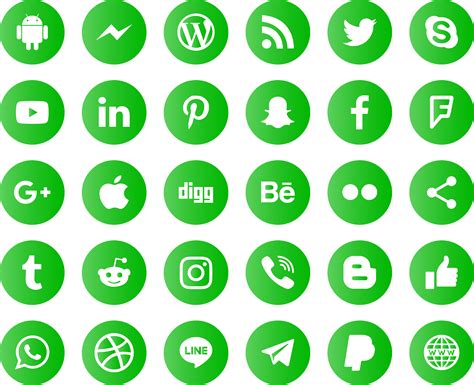 Social Media Icons Svg Social Media Logo Png Social Media Icon Cut File ...