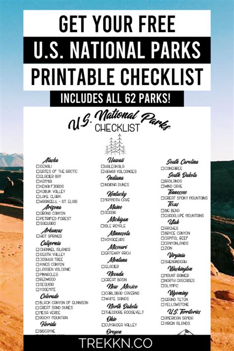 Quick Guide to US National Parks (+ Free Printable) | List of national ...