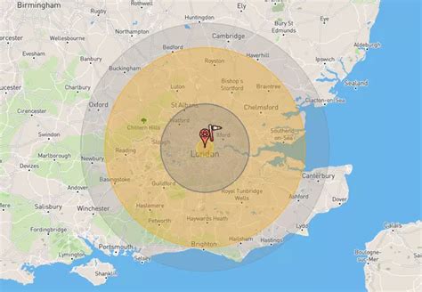 Tsar bomba radius map - hereWas