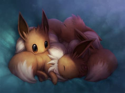 Sleepytime Eevees by JA-punkster on DeviantArt