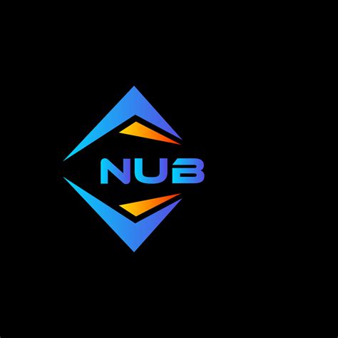 NUB abstract technology logo design on Black background. NUB creative ...