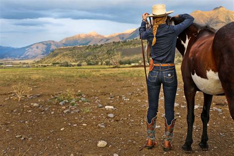 Mountain Sky Ranch / Crafted in Carhartt Cowgirl And Horse, Cowboy And ...