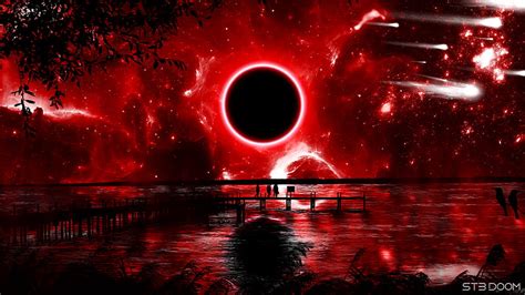 Red Eclipse Digital Art, HD wallpaper | Peakpx