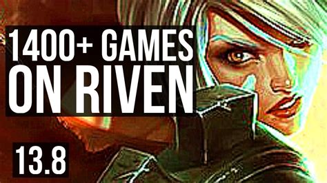 RIVEN vs SION (TOP) | Rank 4 Riven, 7/1/9, 2.6M mastery, 1400+ games ...