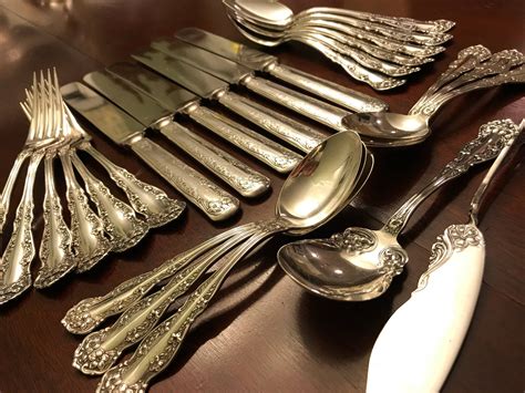 Antique Silverware Set, circa 1900 Chester silverware, Rare Service for ...