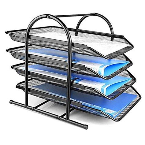 Buy JD9 Metal Mesh 4 Tier Document Tray, File Tray, File Rack for A4 ...