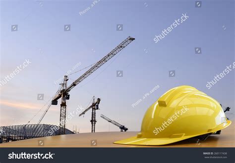 Construction Work Safety Helmet Safety First Stock Photo 260117438 ...