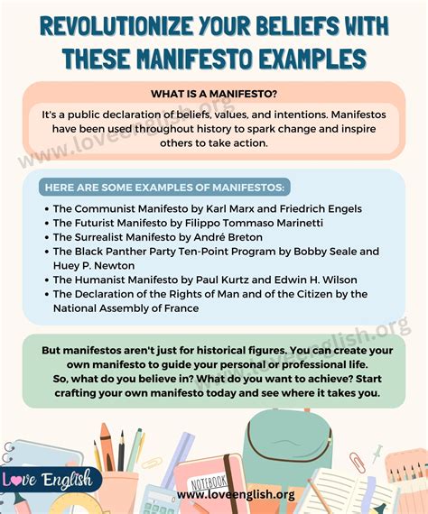 10 Inspiring Manifesto Examples for Your Next Project - Love English