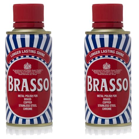 Brasso Liquid 175ml Metal Brass Copper Chrome Polish Braso Cleaner - 2 ...