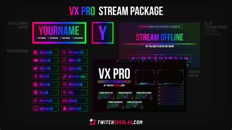 VX Pro Chroma - Animated Chroma Stream Package | Twitch Overlay