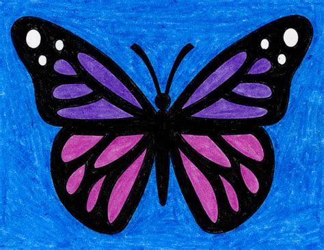 Simple Easy Butterfly Drawing For Kids / It's a simple method, yet it ...