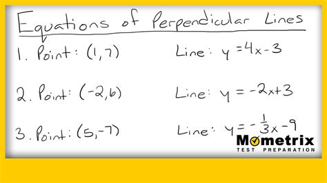 Equations of Perpendicular Lines (Video & Practice Question)