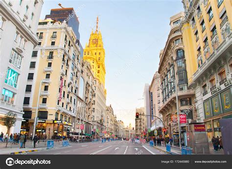 Gran Via street. Madrid, Spain – Stock Editorial Photo © joyfull #172445980