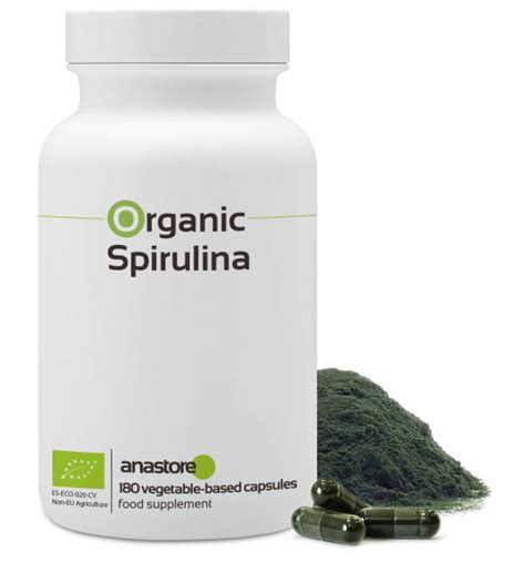 Organic spirulina, 180 capsules