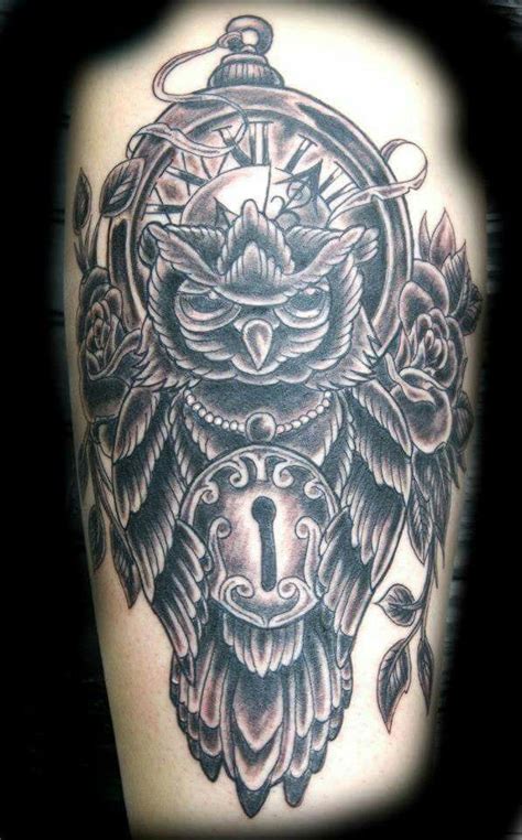 Steampunk Owl Tattoo by Jose Alvarez