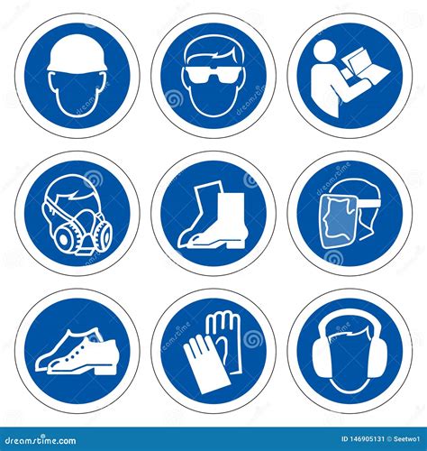 Required Personal Protective Equipment (PPE) Symbol,Safety Icon,Vector ...