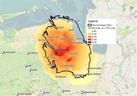 Aardbevingsgebied Groningen Kaart | Kaart