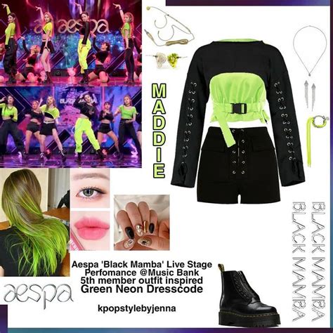 Kpop Idol Outfit Imagine в Instagram: «Aespa 'Black Mamba' Live Stage ...