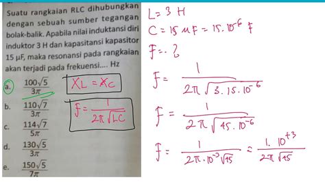 menghitung frekuensi resonansi ranngkaian RLC dengan mudah - YouTube