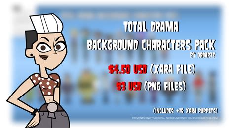 TOTAL DRAMA - BACKGROUND CHARACTERS PACK by OrdArtz on DeviantArt